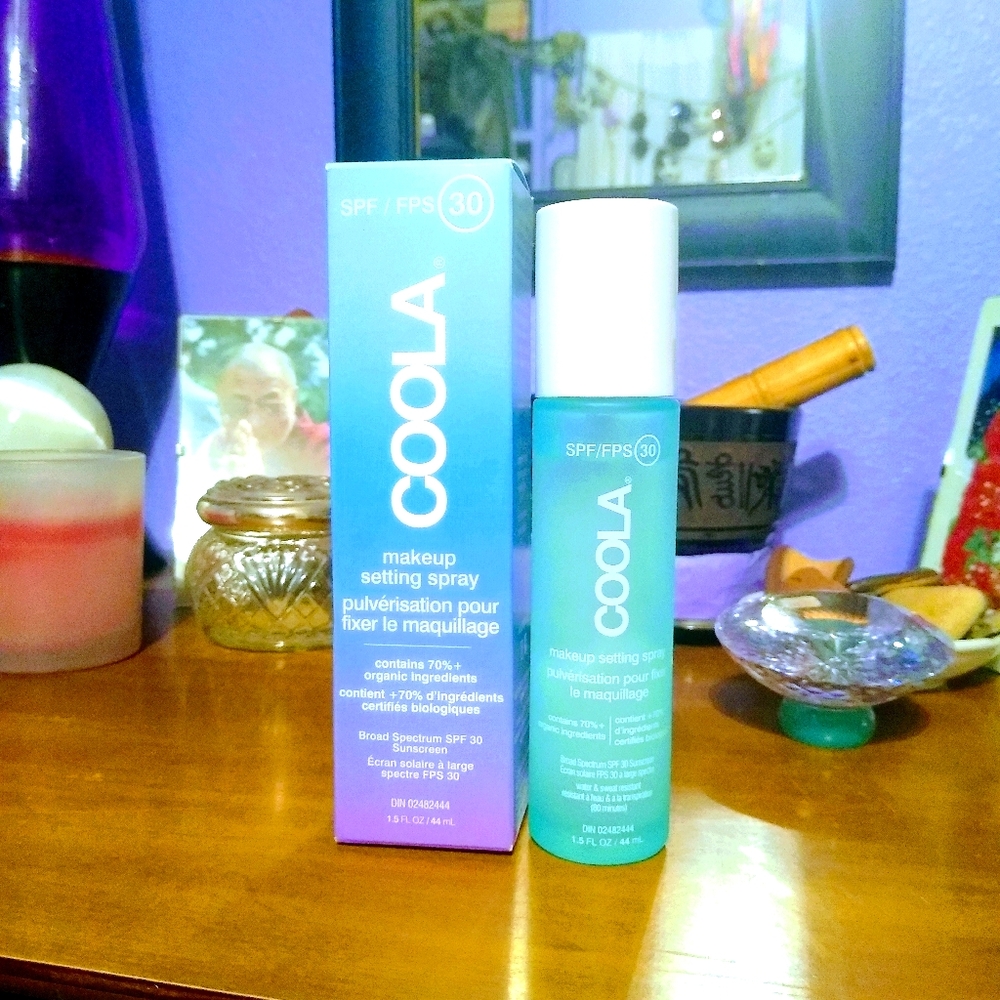 COOLA organic makeup setting spray SPF 30